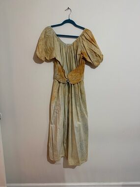 Paloma Wool Yellow Puff Sleeve Midi Dress
